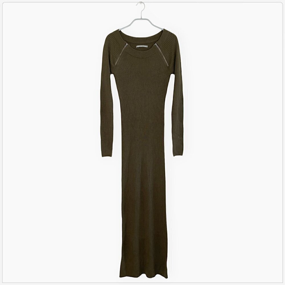 Nordstrom Rubbish Long Ribbed Sweater Knit Stretch Bodycon Maxi Dress NWT NEW M